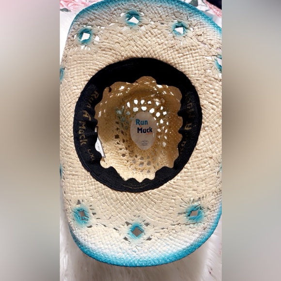 NWOT BULLHIDE PURE COUNTRY WESTERN STRAW HAT BEAUTIFUL SIZE L/XL - Picture 5 of 7